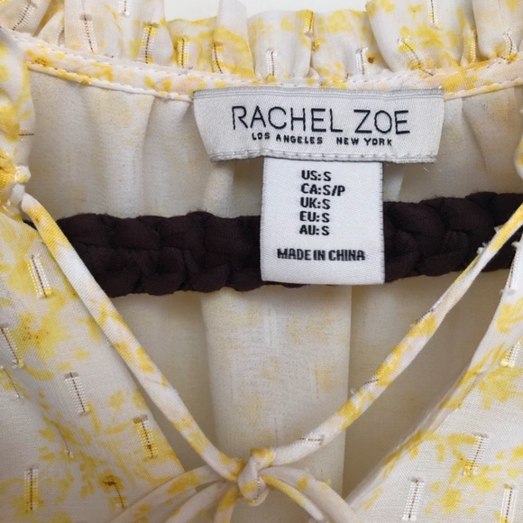 Ruffled Long-Sleeve Blouse sz S - Picture 4 of 5